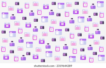 Decorative vector background with cosmetics