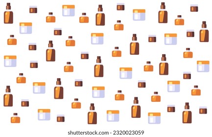 Decorative vector background with cosmetics