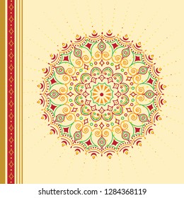 Decorative vector background with lamps for the festival of lights.