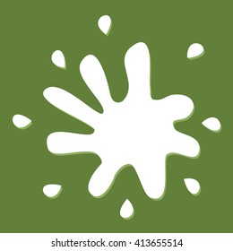 Decorative vector background with white splash
Juice label