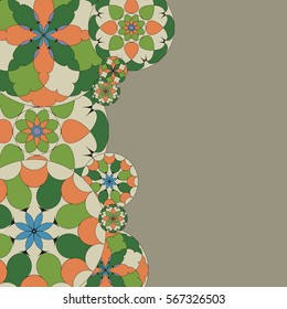 Decorative vector border with abstract elements