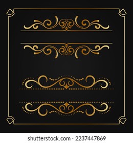 decorative vector border gold decoration