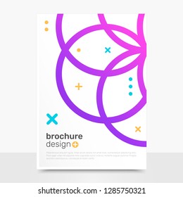 Decorative Vector Brochure Design. Abstract Vector Brochure Mockup. Profile Brochure Templates. EPS10