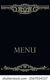Decorative vector composition, cover design for restaurants, bars, cafes and other businesses