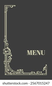 Decorative vector composition, cover design for restaurants, bars, cafes and other businesses
