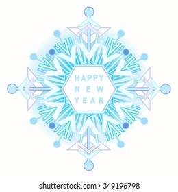 Decorative vector composition. Happy New Year.