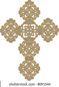 Decorative vector cross icon for web-page, scrap-booking, backgrounds and more