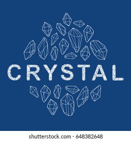 Decorative vector design. Crystal illustration.