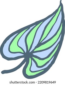 Decorative vector design elegant element leaf. Natura, organic, ecology theme background, textile print, fabric decoration, invitation cards, postcards, poster print and more. Hand drawn illustration.
