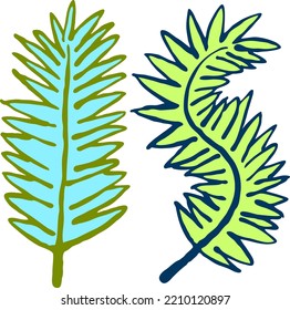 Decorative vector design elegant element leaf. Natura, organic, ecology theme, background, textile print, fabric decoration, invitation card, postcard, poster print and more. Hand drawn illustration.
