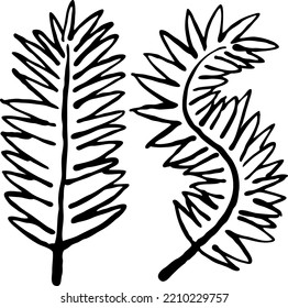 Decorative vector design elegant element leaf. Natura, organic, ecology theme, background, textile print, fabric decoration, invitation card, postcard, poster print and more. Hand drawn illustration.