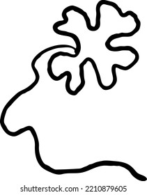 Decorative vector design elegant element leaf. Natura, organic, ecology theme, background, textile print, fabric decoration, invitation card, postcard, poster print and more. Hand drawn illustration.