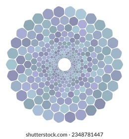 Decorative vector design element. Rosette of geometric elements, Abstract circular ornament. Concentric pattern