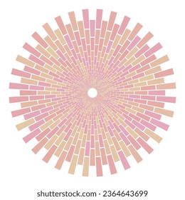 Decorative vector design element. Rosette of geometric elements, Abstract circular ornament. Concentric pattern