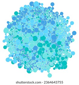 Decorative vector design element. Rosette of geometric elements, Abstract circular ornament. Random pattern