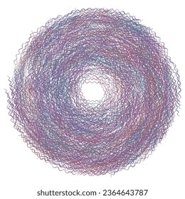 Decorative vector design element. Rosette of geometric elements, Abstract circular ornament. Random pattern