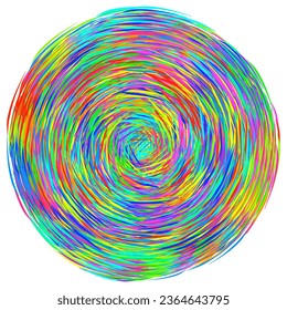 Decorative vector design element. Rosette of geometric elements, Abstract circular ornament. Random pattern