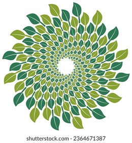 Decorative vector design element. Rosette of geometric elements, Abstract circular ornament. Concentric pattern