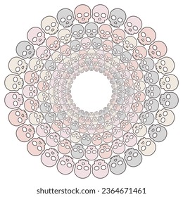 Decorative vector design element. Rosette of geometric elements, Abstract circular ornament. Concentric pattern