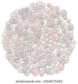 Decorative vector design element. Rosette of geometric elements, Abstract circular ornament. Random pattern
