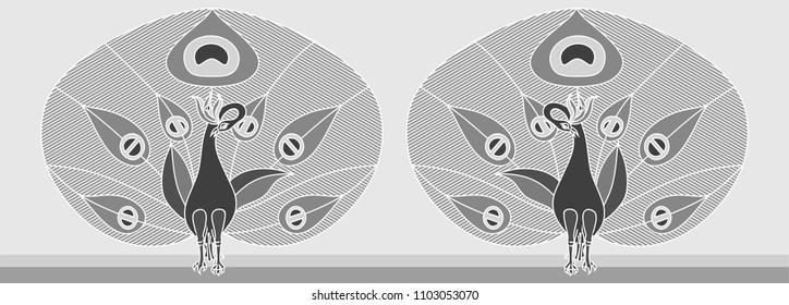 Decorative Vector Design of Peacock