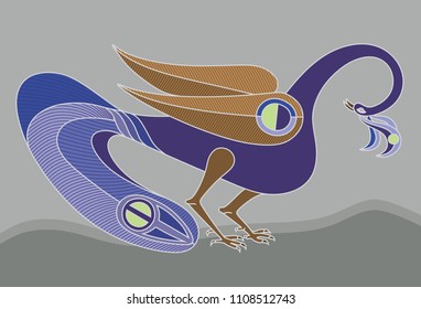 Decorative Vector Design of Peacock