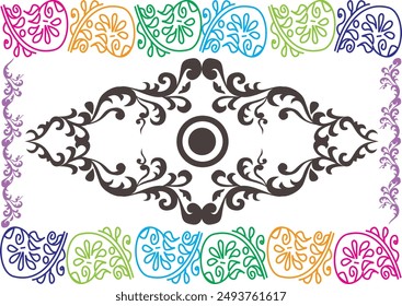 diseño decorativo del Vector utilizado para la tela de la camiseta + tarjeta de invitación de la boda + trabajo gráfico etc