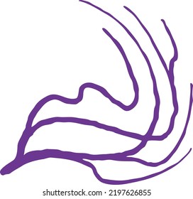 Decorative vector elegant element twig. Natura, organic, ecology theme for background, textile print, fabric decoration, invitation cards and postcards, poster print and more. Hand drawn illustration.