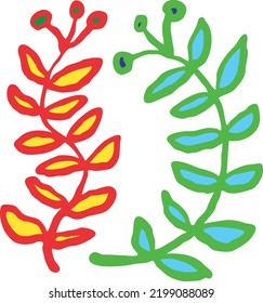 Decorative vector elegant element twig. Natura, organic, ecology theme for background, textile print, fabric decoration, invitation cards and postcards, poster print and more. Hand drawn illustration.