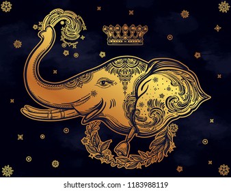 Decorative vector elephant