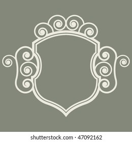 decorative vector escutcheon design