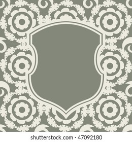 diseño decorativo de escudos vectoriales