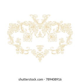 Decorative vector floral composition on white background