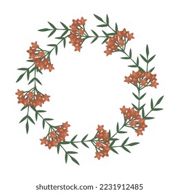 Decorative vector floral frame with centaury