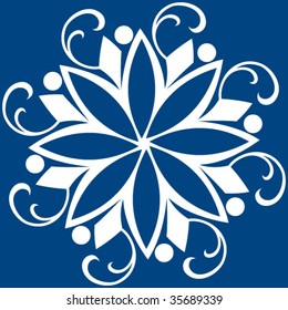 decorative vector flower