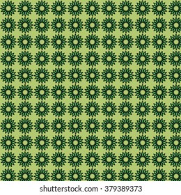 Decorative vector flower background - abstract green pattern