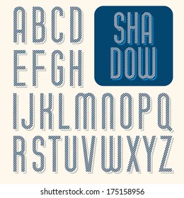 Decorative vector font. Typography. Art-deco type.