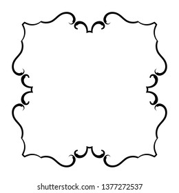 Decorative vector frame element. Flourish border.
