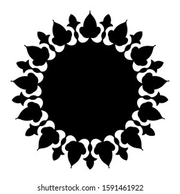 Decorative vector frame. Graphic drawing. Element for design. Black and white illustration.