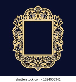 Decorative vector frame for invitation cards and textile prints.