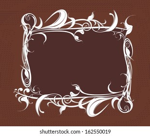 decorative vector frame on the grunge background