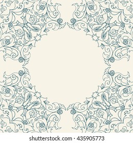 
Decorative vector frame, ornamental corners, abstract symmetric pattern with place for text.