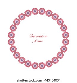 Decorative Vector Frame. Universal frame card for Invitation, Wedding and Birthday party. Photo Frame.