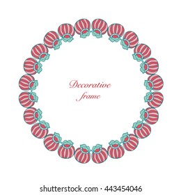 Decorative Vector Frame. Universal frame card for Invitation, Wedding and Birthday party. Photo Frame.