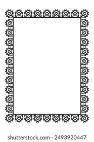 Decorative vector frames and borders. Vintage floral ornament.