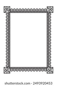 Decorative vector frames and borders. Vintage floral ornament.