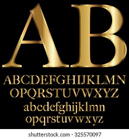 Decorative Vector Gold Letters