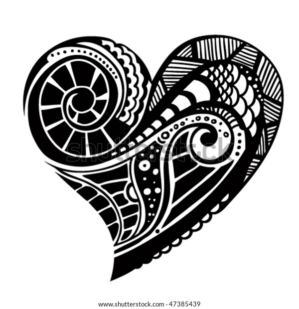 Decorative Vector Heart เวกเตอร์สต็อก (ปลอดค่าลิขสิทธิ์) 47385439