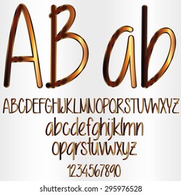 Decorative vector letters and numbers