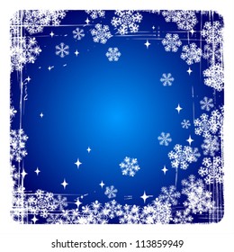 Decorative vector Merry Christmas background with snowflakes.